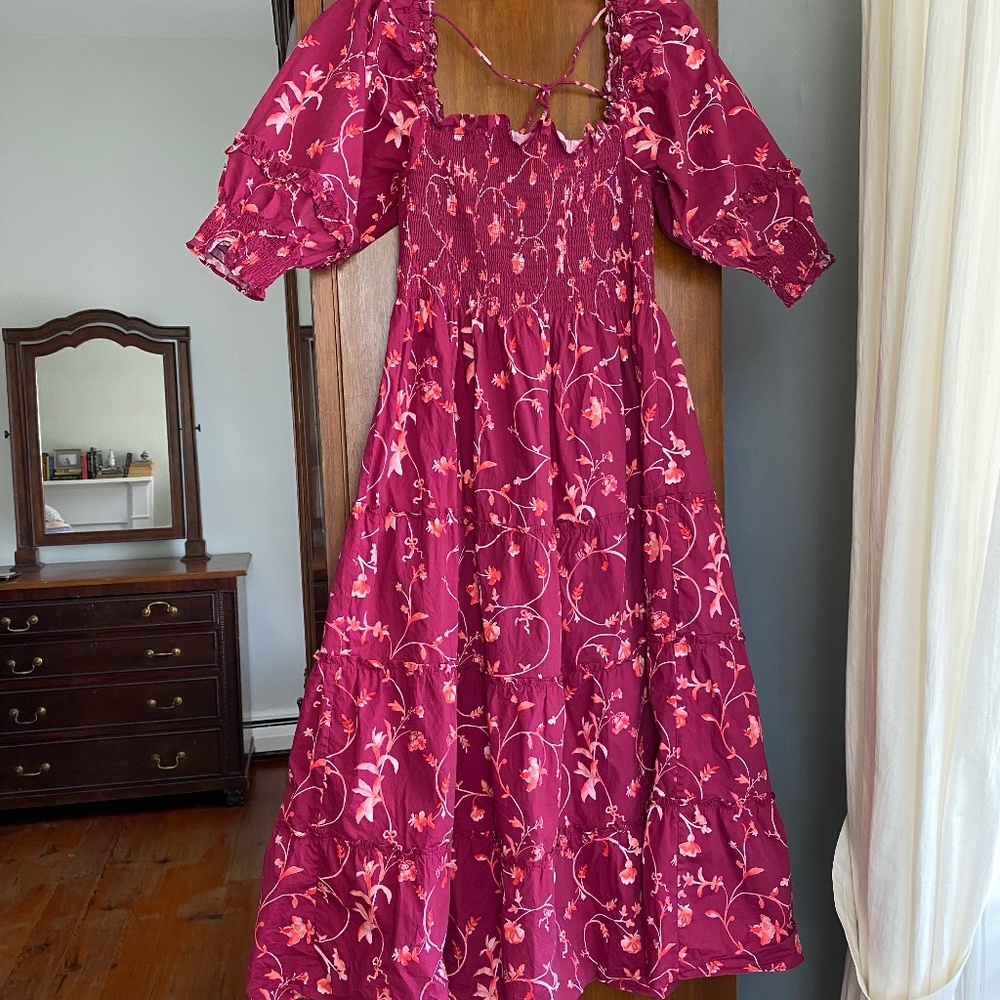 Hill House Nesli Botanical Midi Dress